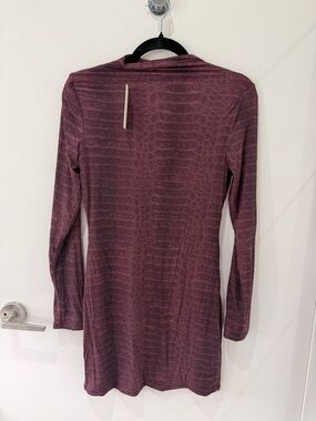 NAKED WARDROBE Long Sleeve Purple Crocodile Women's Dress - SOLD OUT